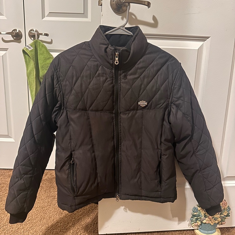 Harley-Davidson Black Quilted Puffer Jacket
